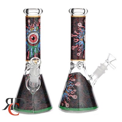 WATER PIPE BEAKER EYE GLOW IN DARK WP12072 1CT